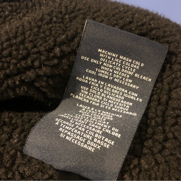 Tommy Hilfiger Hooded Black Sherpa Jacket L - Picture 11 of 13